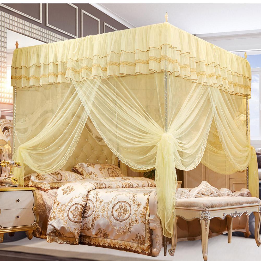 Luxury Princess Three-Openings Mosquito Bed Curtain Canopy Palace Top Mosquito Net Bedroom Supplies