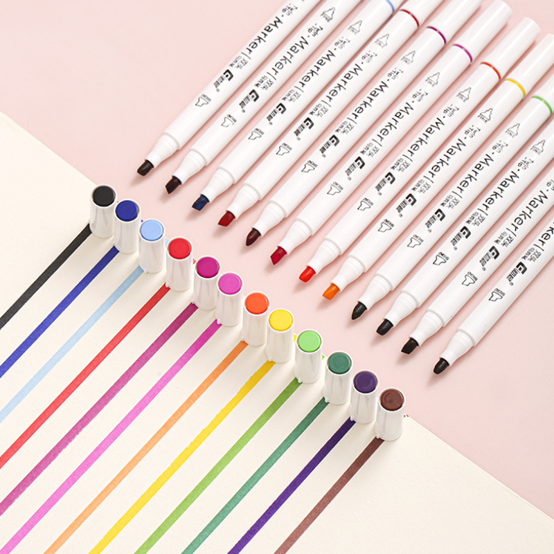 CORYIN Marqueur Peinture Acylique 24 Couleurs Feutre Peinture Permanent Marqueur Acrylique