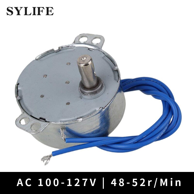 Moteur Synchrone AC 100-127V 5-6 RPM - Sens CCW/CW - Arbre 5x7mm - NEUF