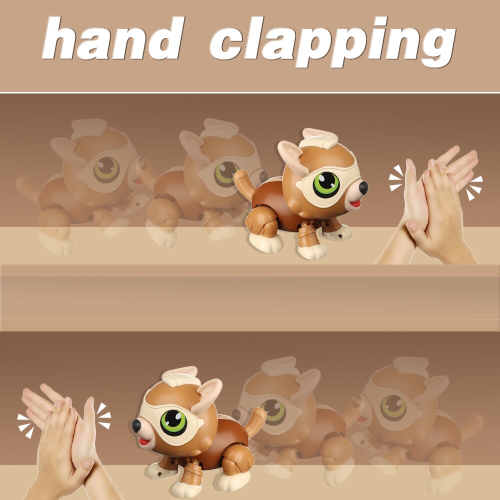 Robot electrónico inteligente con Control de voz/táctil para niños, cachorro interactivo, educativo inteligente, 1 Perro Robot