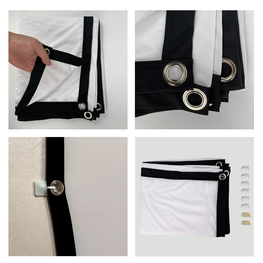 BYINTEK projecteur Projection écran Portable 100 pouces 120 pouces 16:9 pliable avant arrière pour film jeu Home cinéma