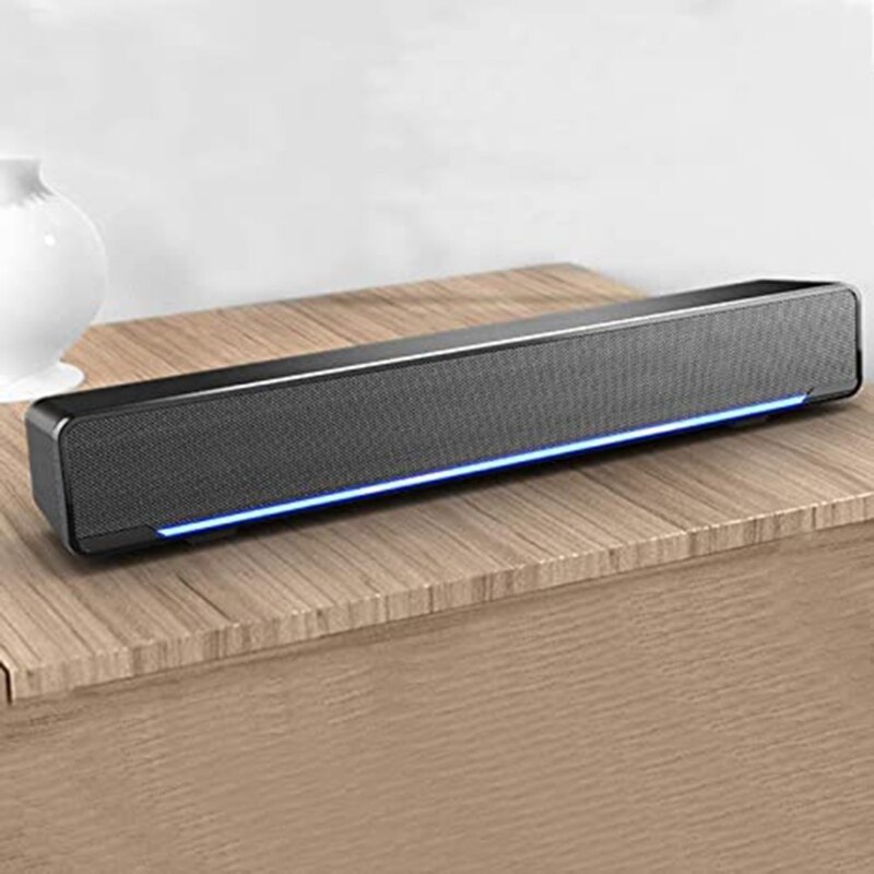 Draagbare Mini Sound Bar Usb Powered Sound Bar Speakers Voor Computer Desktop Laptop Pc, Zwart