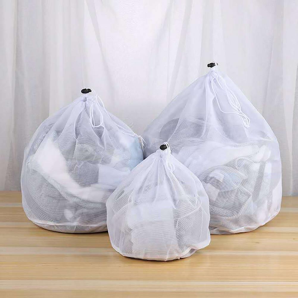 Trekkoord Waszak Voor Vuile Kleren Mesh Wassen Zakken Huishoudelijke Wasmachine Zak Voor Ondergoed Bh Sokken Wasserij Organisator