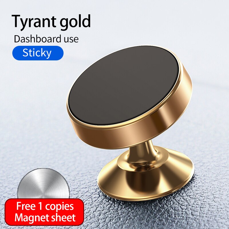 Magnetic Car Phone Holder Stand For iPhone Samsung Xiaomi Huawei Universal Magnet Air Vent Mount Cell Mobile Phone Joyroom: Gold Paste Type