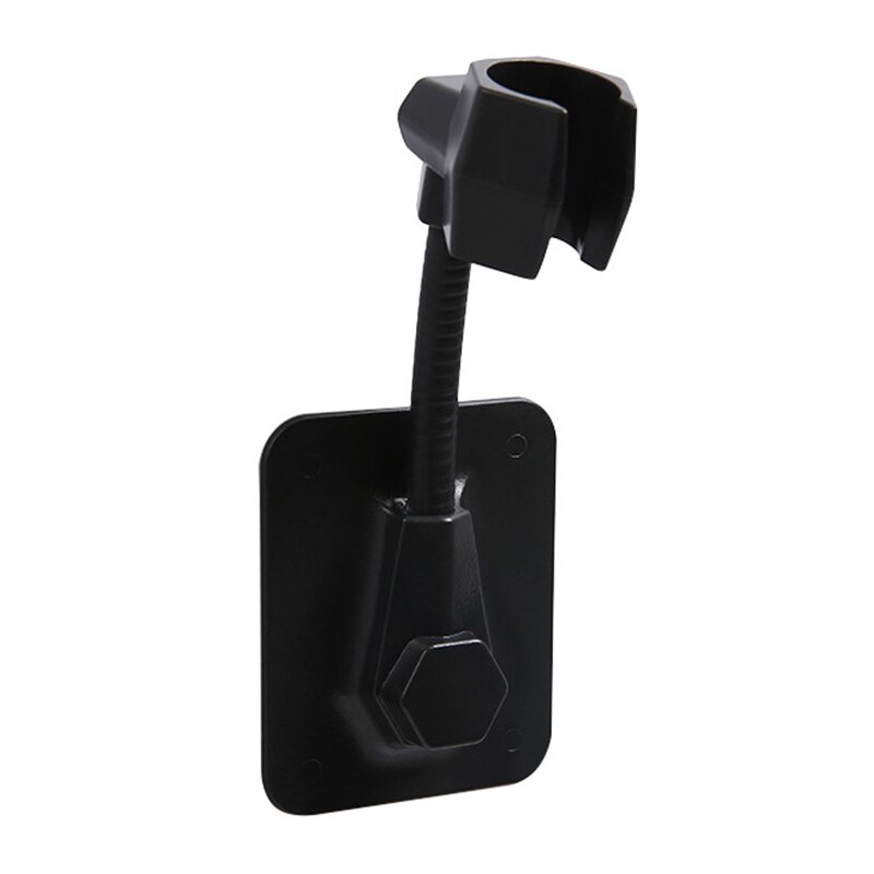 Adjustable Bathroom Shower Bracket For Bath Black Shower Rail Holder Bracket Head Strongly Stick To The Wall: Black
