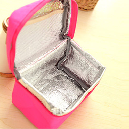 Portable Thermal Travel Picnic Lunch Box Storage Bag Waterproof Picnic Carry Tote Lunchbags Green Blue Gray Rose Red