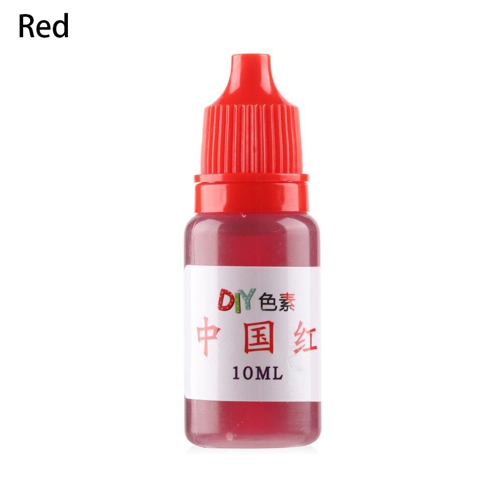10ml farverige harpiks farve farvestof pigment krystal epoxy smykker gør farvestof sæbe forsyninger husholdning håndlavet diy tilbehør: Rød