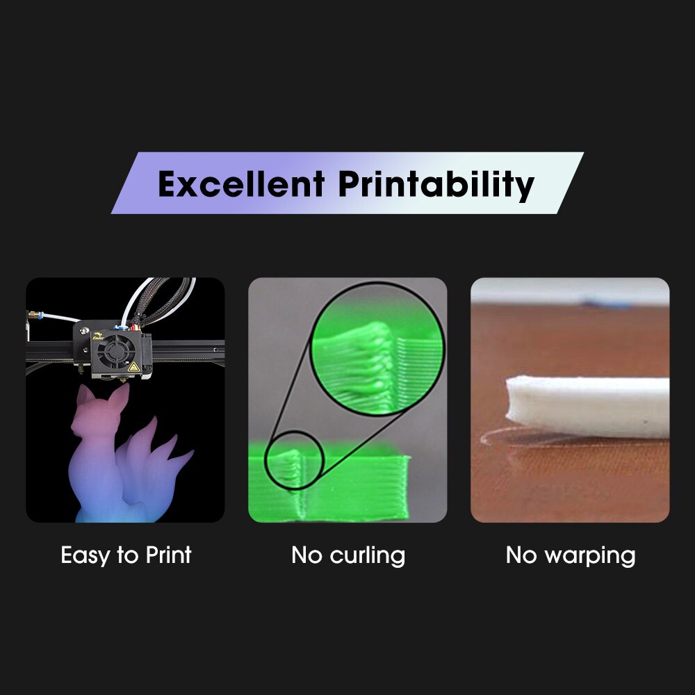 eSUN PLA Luminous-Rainbow eStars-PLA Filament 1.75mm Glow in the Dark Pla 1KG Spool Luminous 3D Printing Filament for 3D Printer