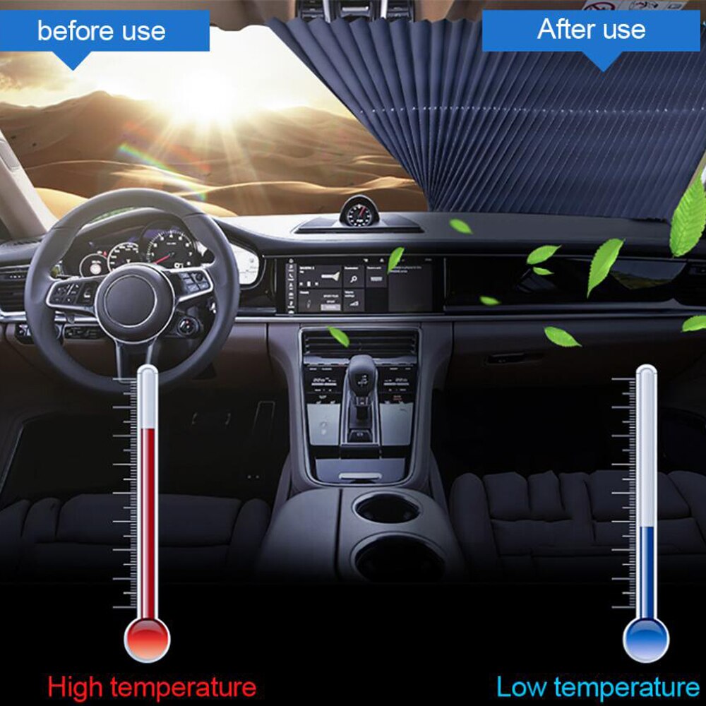sunshade car window sun shade sunmer Auto retractable sunshade heat insulation front rear gear sun visor car interior product