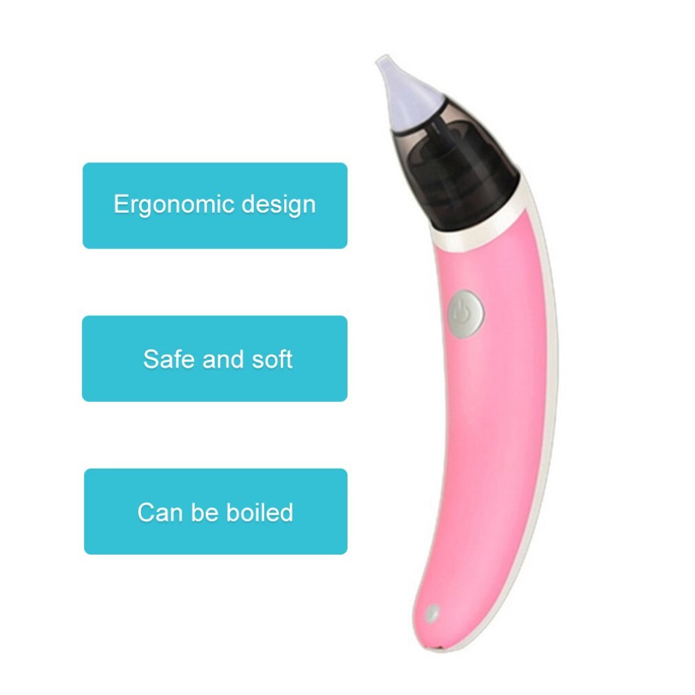 Aspirateur Nasal pour bébé Électrique Sûre Hygiénique Nez Nettoyant Bébé Soins Nez Pointe Orale Morve Ventouse Pour -Né Infantile Enfant En Bas Âge