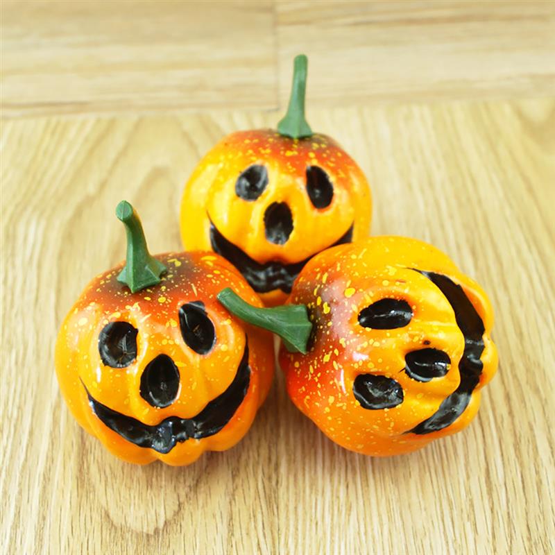 12pcs Simulation pumpkin foam small pumpkin Halloween pumpkin family decoration crafts Halloween pumpkin Cute Mini