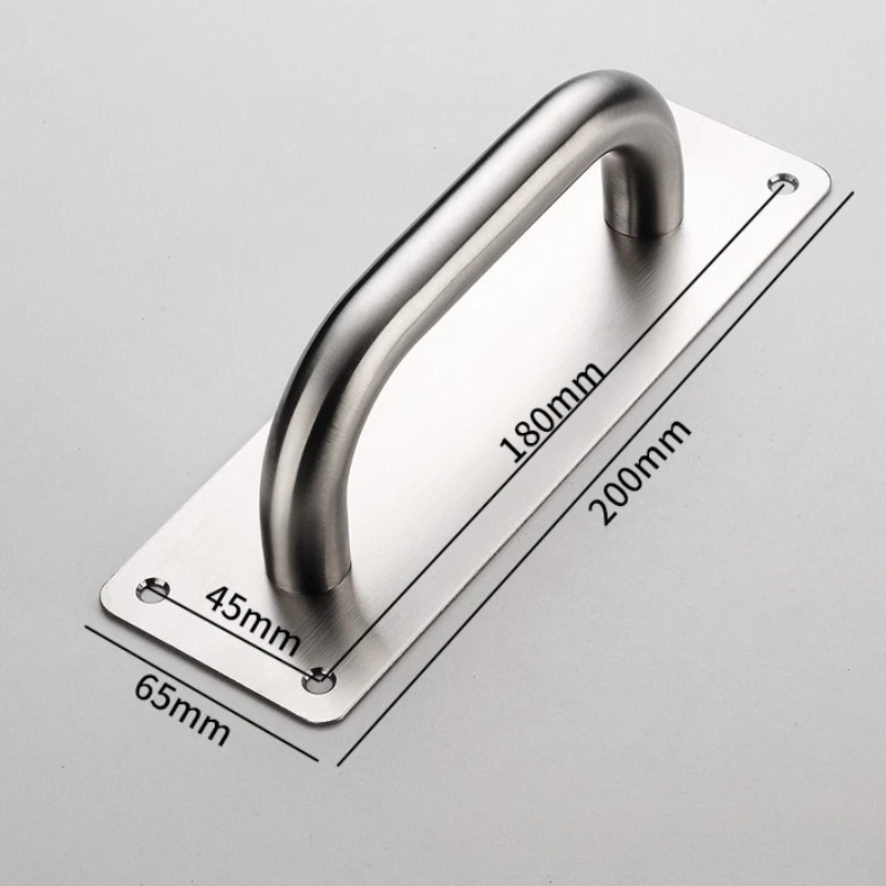 Roestvrij stalen deuren Hardware Handvat Schuifschuur Meubelkast Lade Keukengrepen Trek en duw: Zilver