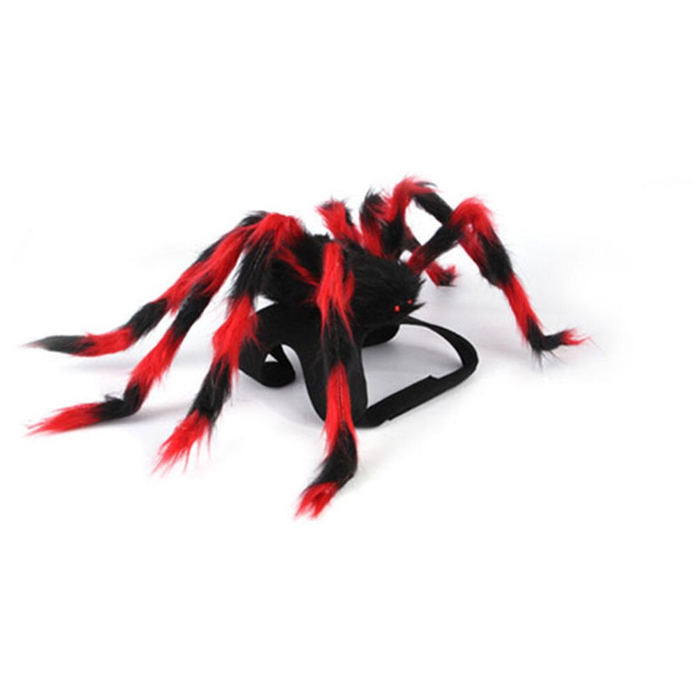 Halloween edderkop kostume til hunde katte halloween edderkop kæledyr kostume kat dekoration  bv789: L sort rød