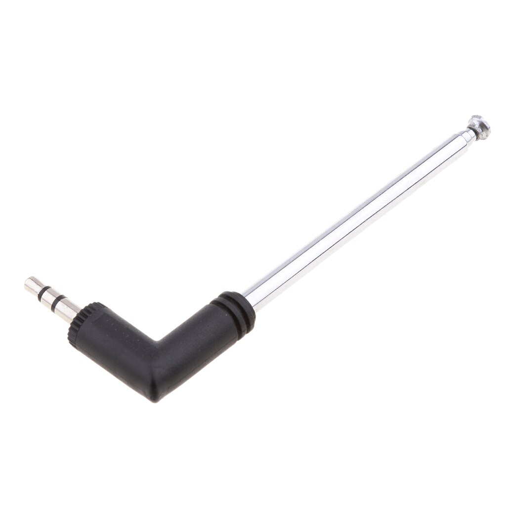 4- sektions teleskopisk rostfri am fm-radioantenn 3.5mm- kontakt