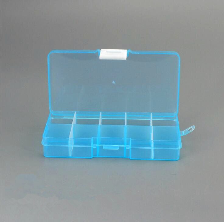 1pcs Multifunctional High Resistance 13 * 6* 3cm with Transparent Visible Strength Plastic Fishing Lure Fishing Tackle Bait Box: 03