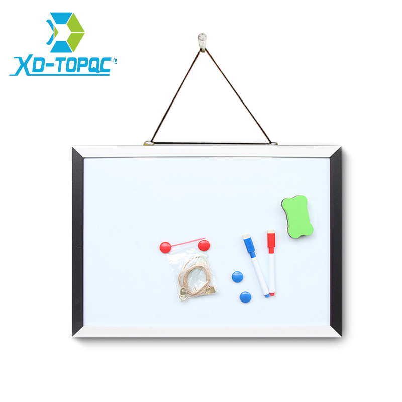 XINDI 40*60cm Magnetic White Board MDF Black & White Frame Wooden Drawing Whiteboard Decorative Message Boards WB10