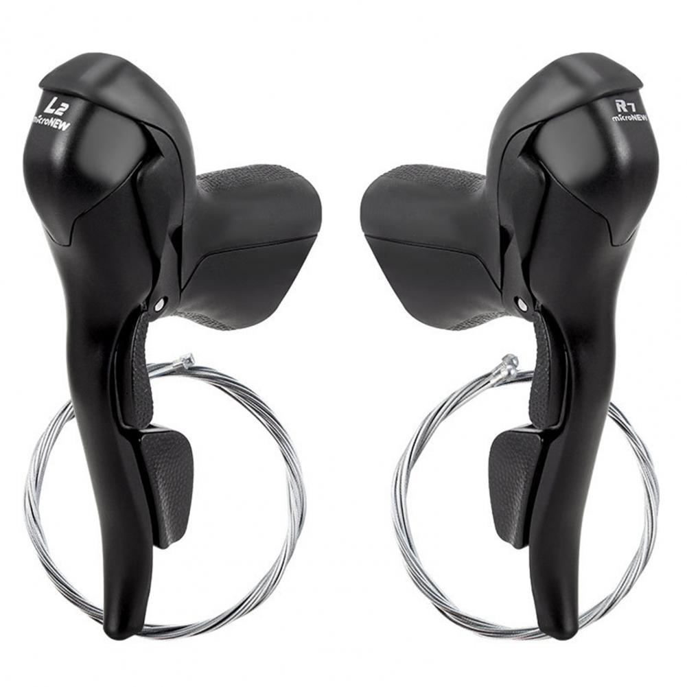 1 set of 2/7/8/9/10/11 speed brake lever handlebar stability universal multi-function dual control thumb shift lever handlebar