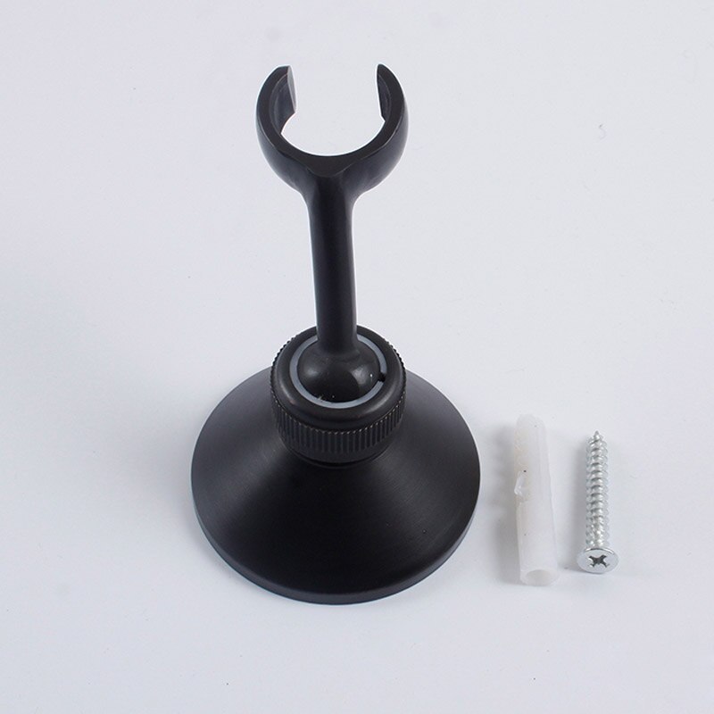 Hand shower Holder Wall Mounted 4-colors Faucet Accessory Handshower Bracket: black