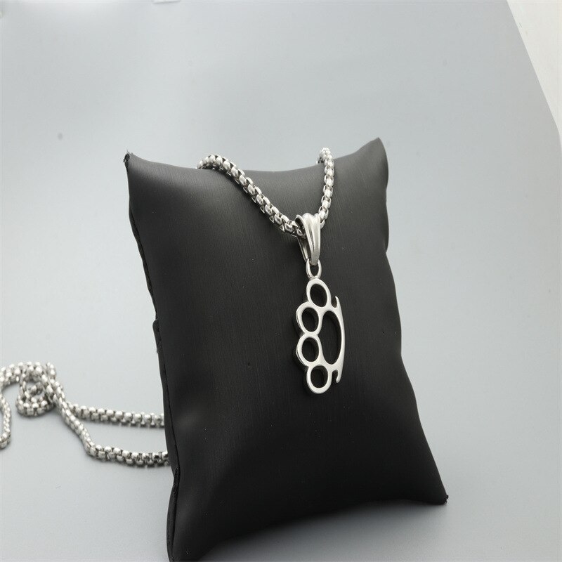 Kat Klauw Knuckle Tijger Ketting, Paar Student Mode Titanium Stalen Sieraden