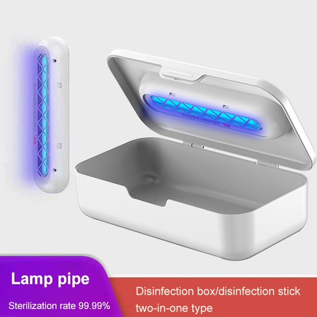 Boîte de stérilisation UV Portable pour sous-vêtements, bijoux, téléphone Portable, désinfectant UV, masque, stérilisateur à ultraviolets, masque facial, armoire de désinfection: Lamp pipe