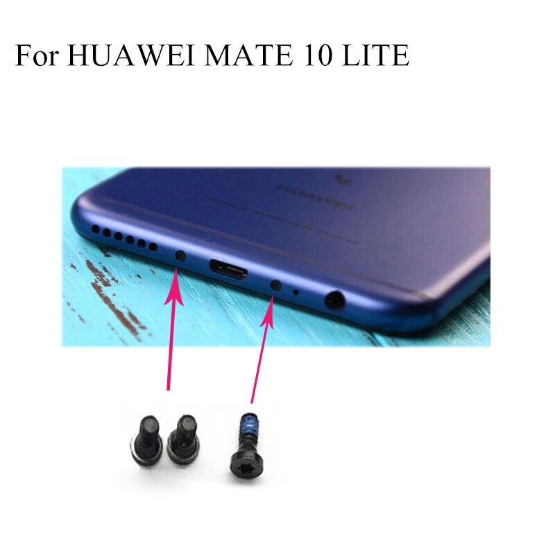 4PCS Black For HUAWEI MATE10 LITE MATE 10 LITE Buttom Dock Screws Housing Screw nail tack For HUAWEI MATE 10LITE Mobile Phones