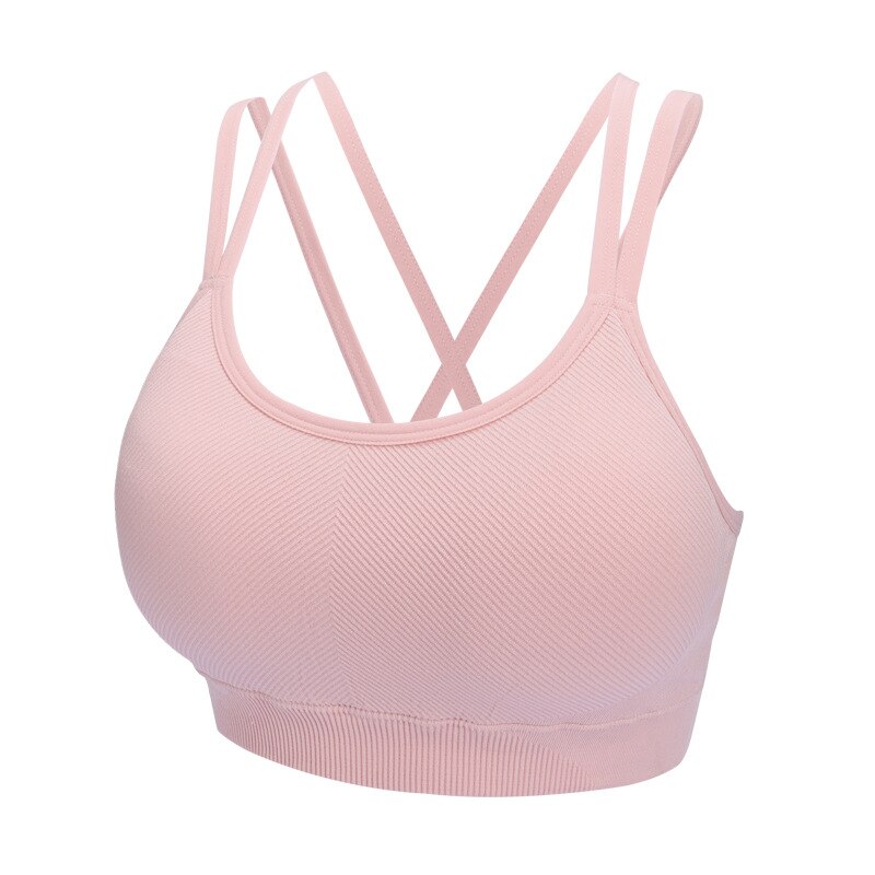 Sujetador deportivo cruzado para correr, ropa interior de secado rápido, parte de atrás bonita, para Yoga, primavera y verano, novedad de