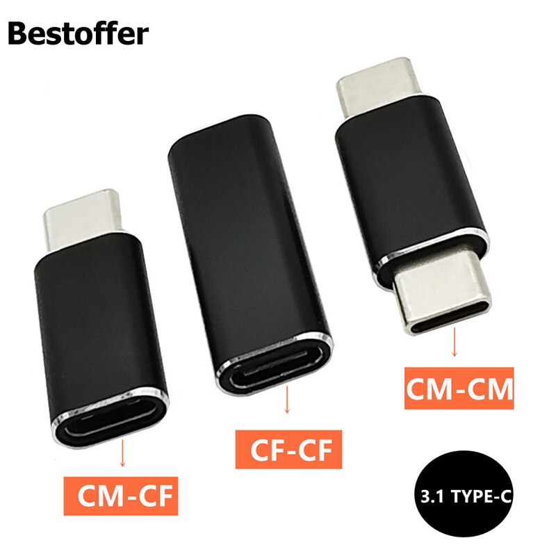 USB-C Type-C Adapter Man-vrouw/Male Naar Male/Female Naar Vrouwelijke Adapter Usb 3.1 Connectors