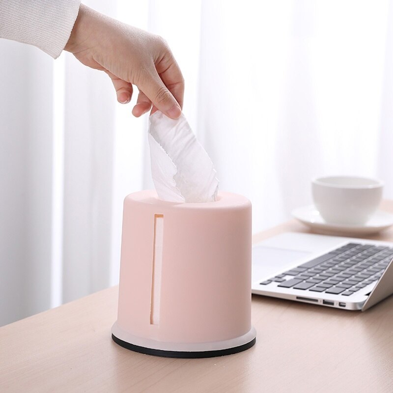 Plastic Roll Paper Towel Tissue Box Storage Case Car Desktop Napkins Holder Waterproof Tissue Box Bathroom