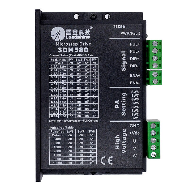 3DM580 stepper motor driver Leadshine 3phase match stepper motor nema57 86 18-50VDC