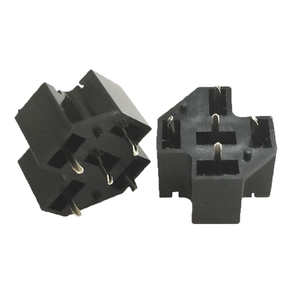 1 Pair 40A 5Pin SPDT PCB Board Mount Relay Socket Connector with Terminals