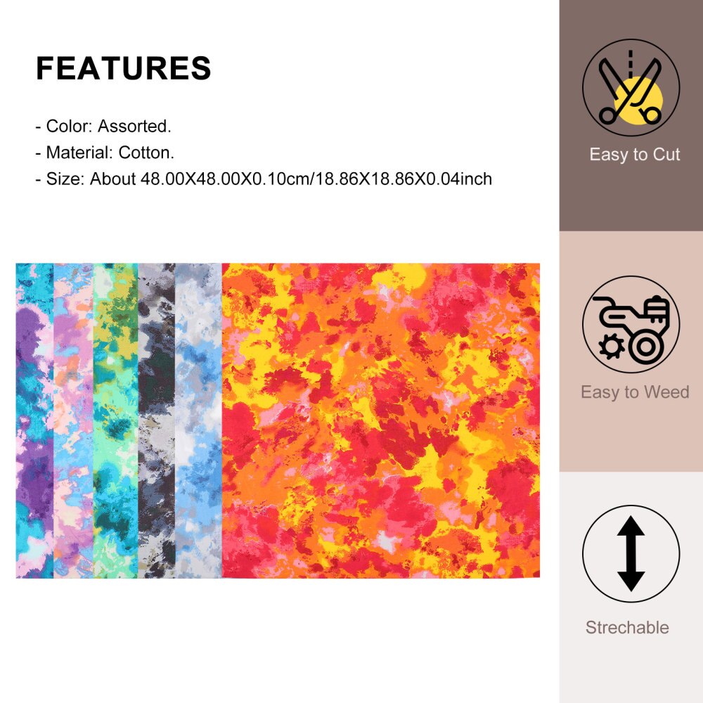 6Pcs Fabric Durable Premium Handmade Cloth DIY Cloth Piece DIY Material Patchwork