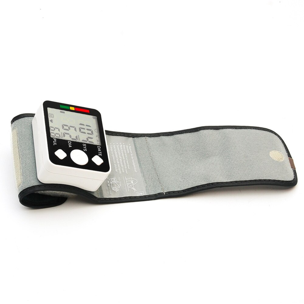 BP628 Wrist LCD Blood Pressure Monitor Meter Sphygmomanometer Cuff NonVoice