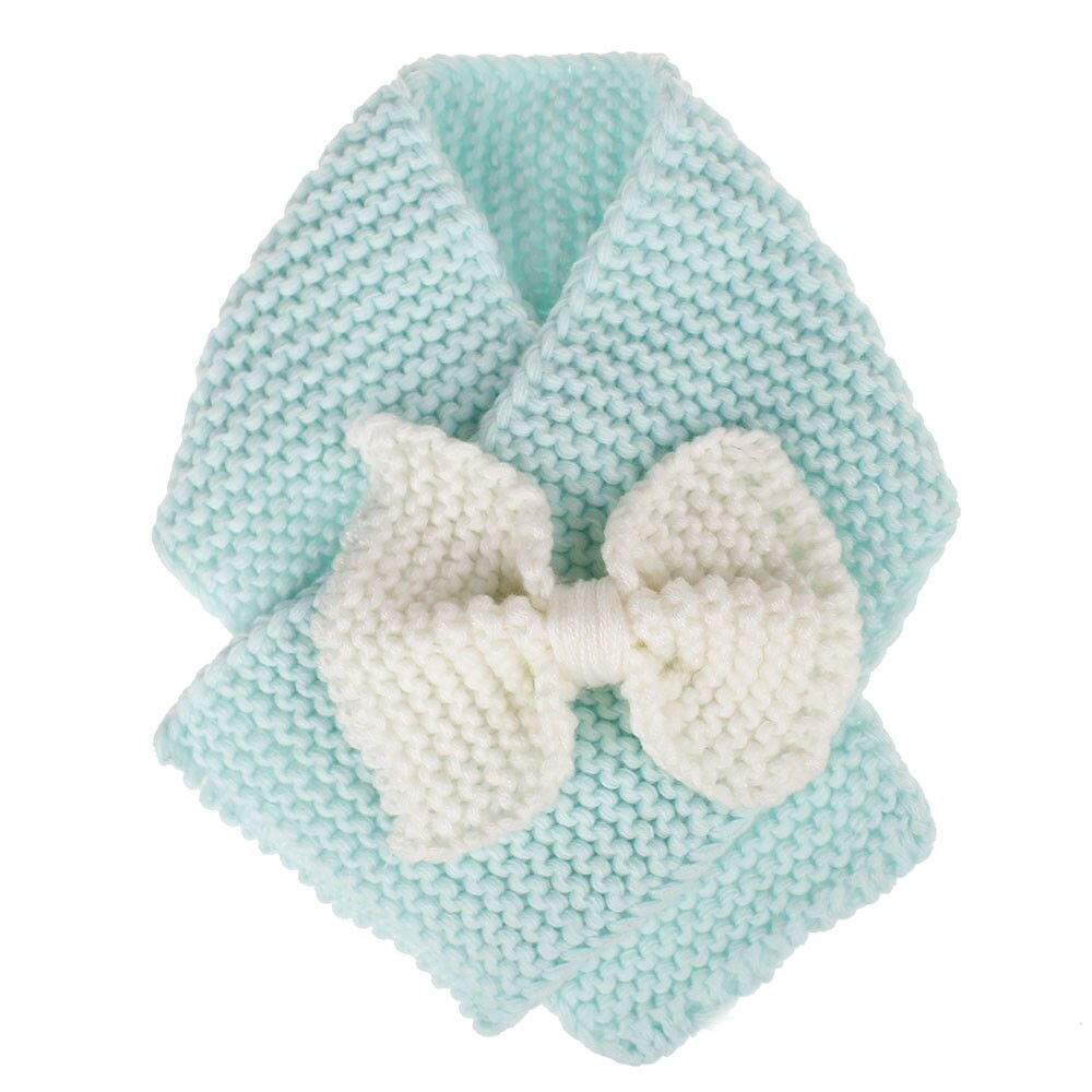 Peuter Kids Warm Winter Sjaal Baby Peuter Meisjes Jongens Strik Knit Gebreide Sjaals: Sky Blue