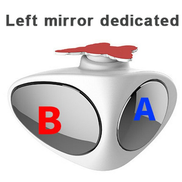 360 graden draaibare 2-zijdige auto dodehoekbolle spiegel Automobiel Exterieur Achteruitrijcamera Parkeerspiegel Veiligheidsaccessoires: Army Green