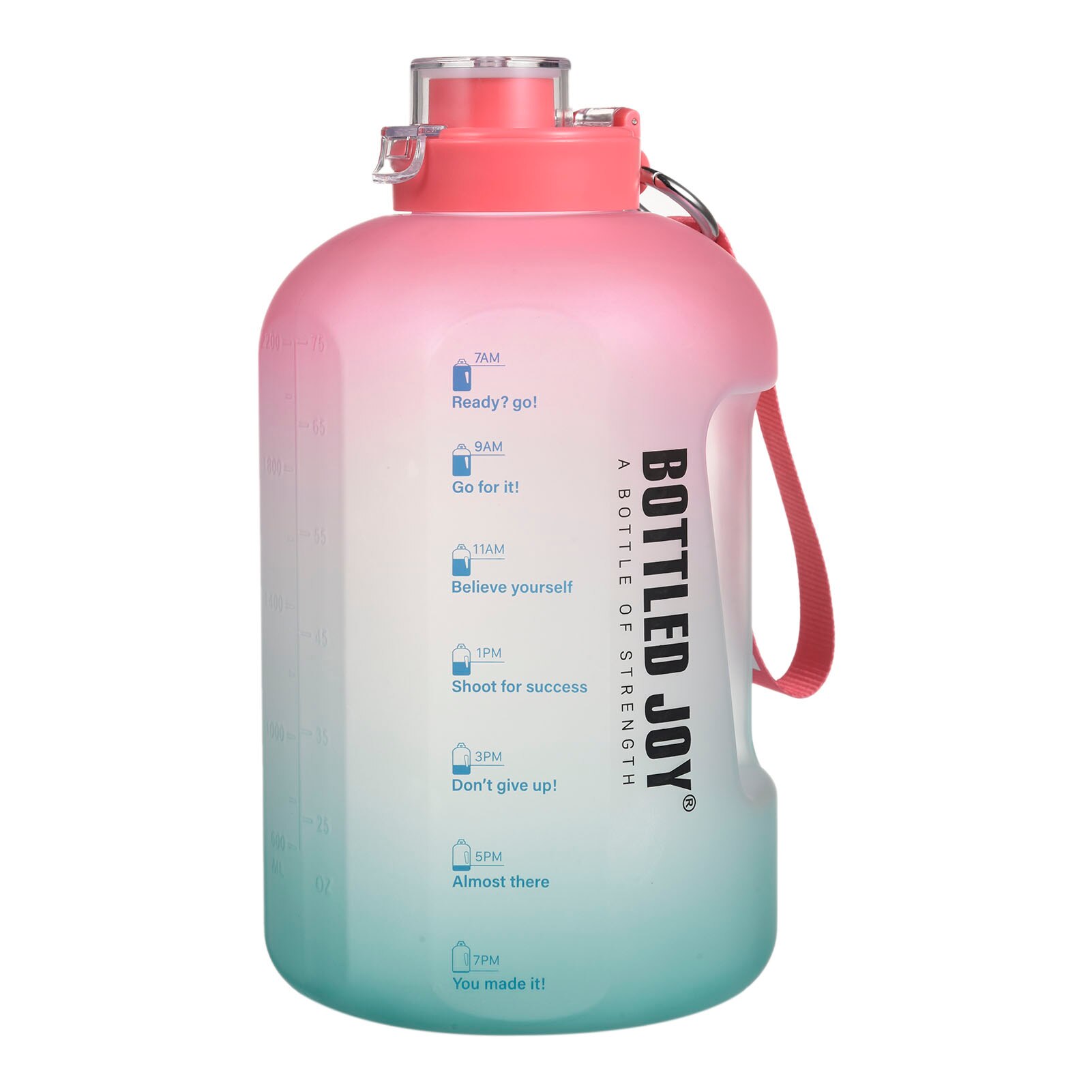 Grote Capaciteit Water Fles 1 Gallon 3.78L 2.5L Outdoor Water Kruik Met Tijd Marker Plastic Blad-Proof Fitness sport Flessen: 2.5L