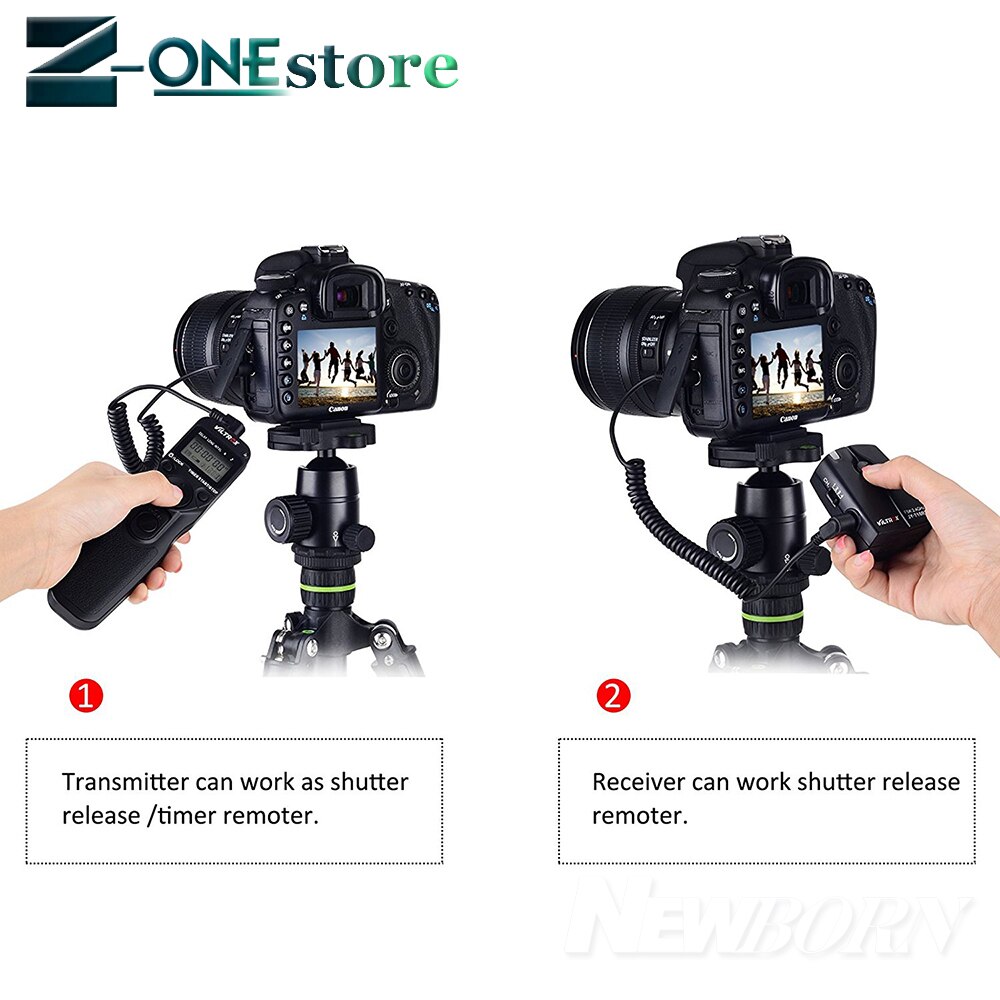 Wireless Timer Remote For Canon EOS 50D 40D 30D 5Ds R 6D 7D 1DX 1Ds 5D Mark IV / 5D Mark III / 7D Mark II / 6D Mark II RS-80N3