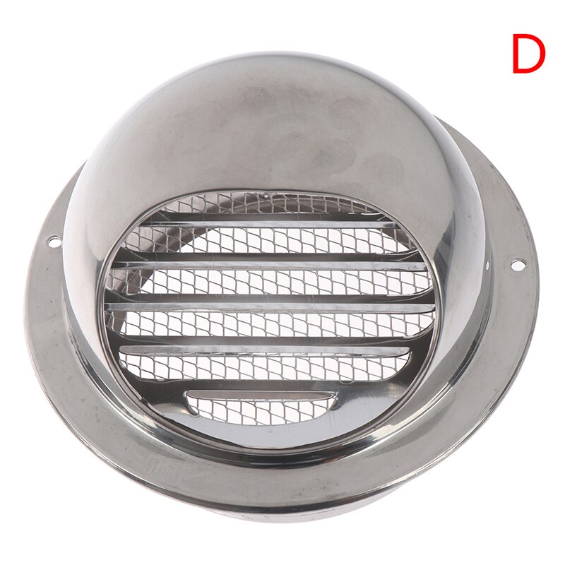 Stainless Steel Wall Air Vent Grille Ducting Ventilation Extractor Outlet Louvres Hemisphere: D