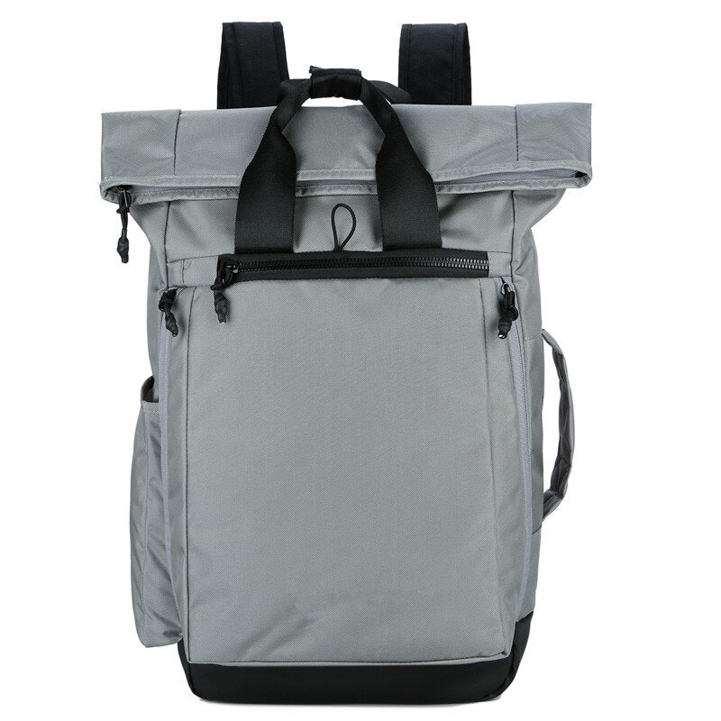 Mochila feminina oxford, bolsa escolar masculina 15.6 para laptop Polegada: gray