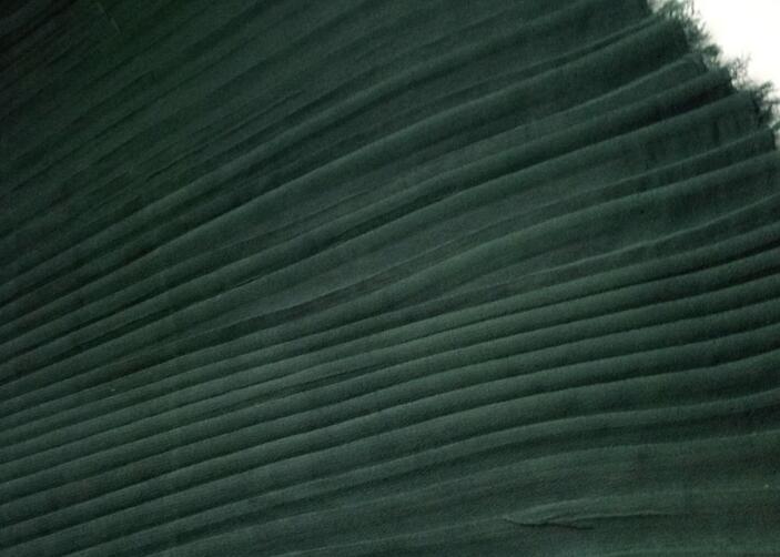 Plisseret chiffon stof solidt organ knust blødt åndbart diy nederdel materiale: Mørkegrøn