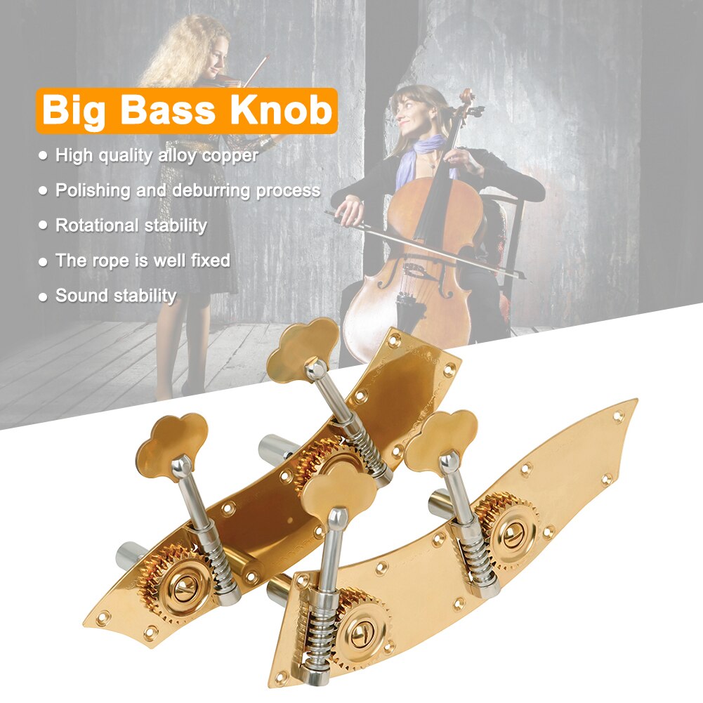 2 Stuks Cello Dubbele Slingerknop Klassieke Cello Fiddle String Open As Tuner Pinnen Machine Bass Vervanging Accessoires