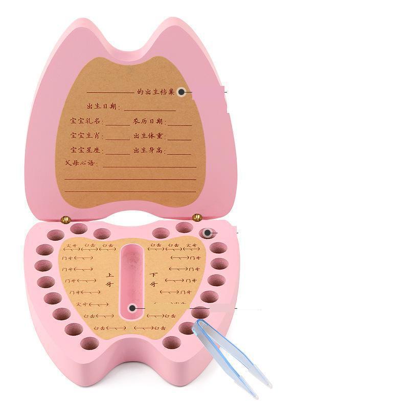 Child Girl Boy Teeth Collection Souvenirs Tooth Collection Box Wooden Baby Deciduous Commemorative Box