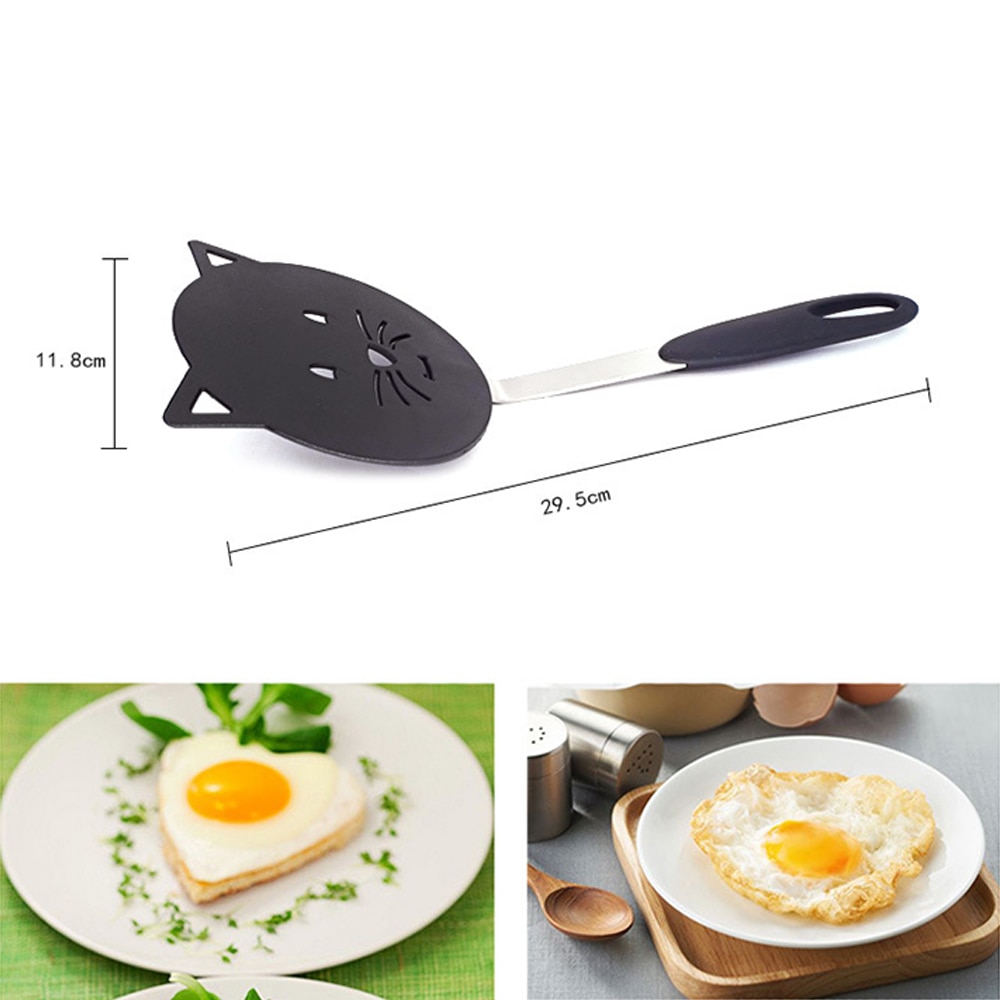 Non stick sød kat turner flipper køkkenredskaber skovl fisk bøf pandekage madlavningsværktøj stegespatel omelet skovl