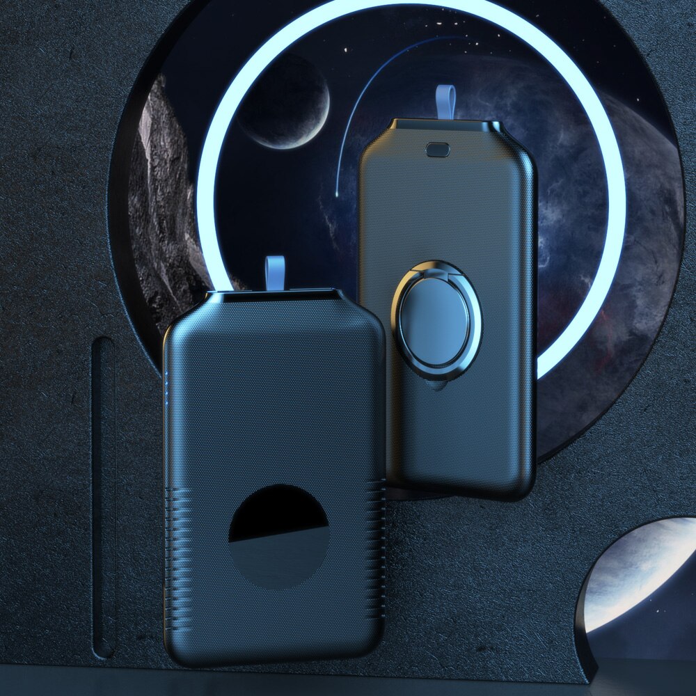 YKZ 4000mAh magnetisch kabellos Sicherung Energie Bank Für iPhone 12 Mini Profi Max Ständer Ring Dünne Tragbare Ladegerät Energie eingezahlt