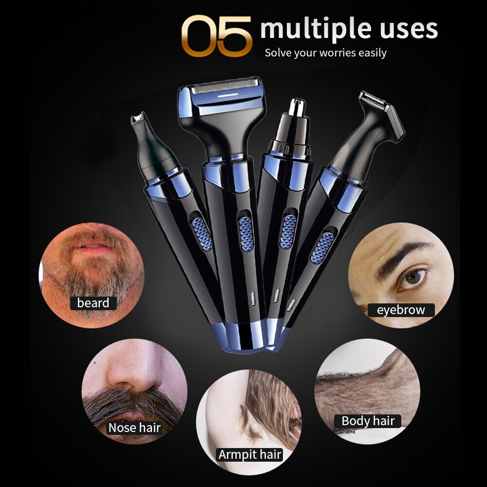 Electric Ear Nose Trimmer Hair Removal Rechargeable Trimmer Men Cutter Beard Shaver Face Eyebrow Nose Hair Removal Device