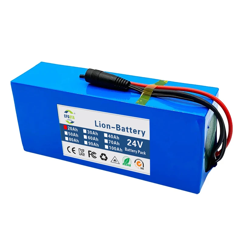 24v 30ah 6 s 3p 18650 lithiumbatterij 24v 30000 mah lithium-ionbatterijpakket + oplader