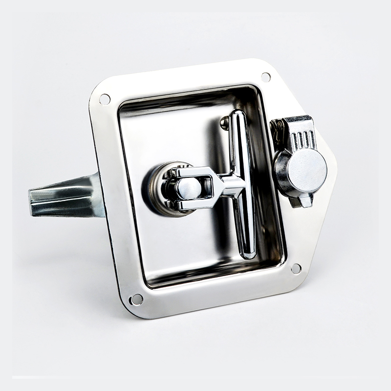 Stainless Steel Recessed Paddle Handle Locks with Linkage T-folding Handle Panel Lock for Large Heavy Duty Trucks