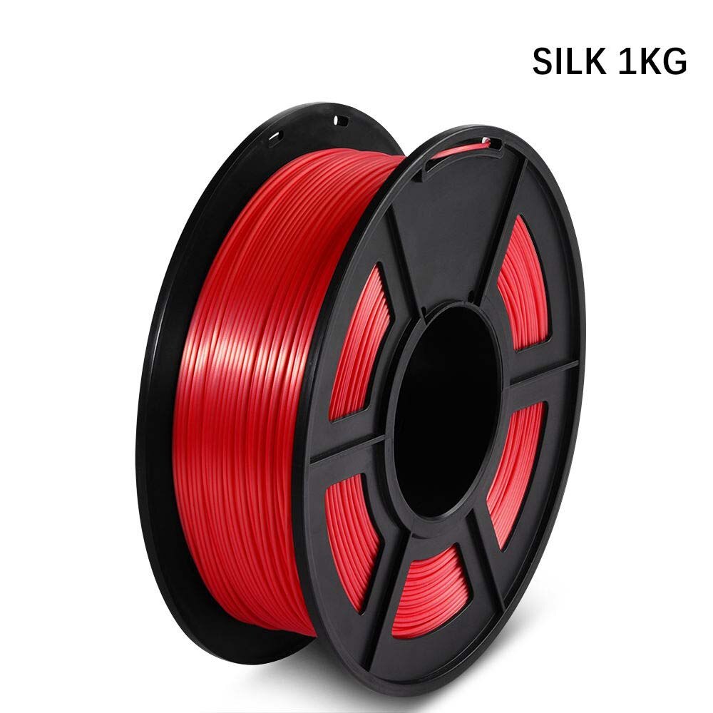 PLA Filament pla silk sffect 1KG For 3D Printers Filament 1.75MM 330M 2.2lbs Silk Texture Refills Biodegradable Material: SILK-RED