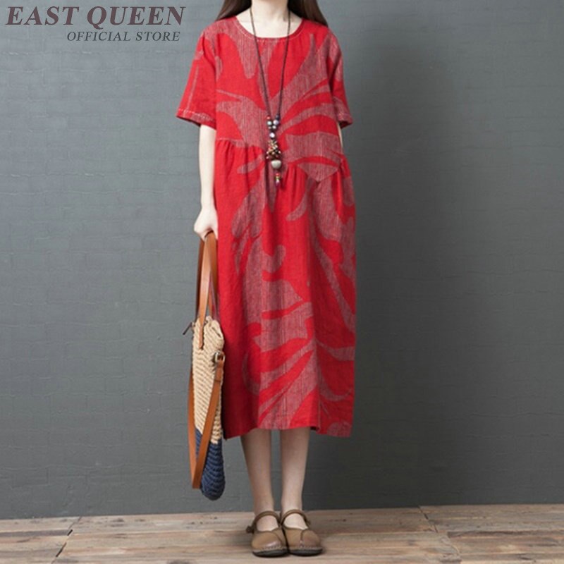 hvor som helst affjedring tøffel Retro lange kjoler sommerkåbe vintage femme bomuld... – Grandado