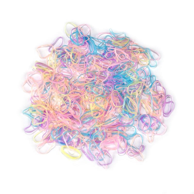 1000pcs Colourful Rubber Ring Disposable Elastic Hair Bands Ponytail Holder Rubber Band Scrunchies Kids Hair Accessories: 02