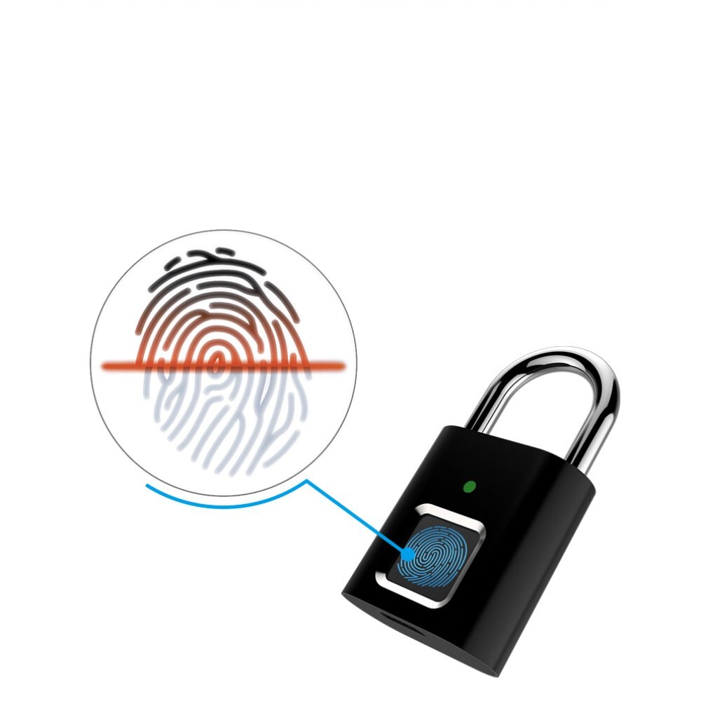 Fingerprint Lock Smart Lock Warehouse Door Dormitory Locker Anti-theft Fingerprint Padlock Hidden Password Lock